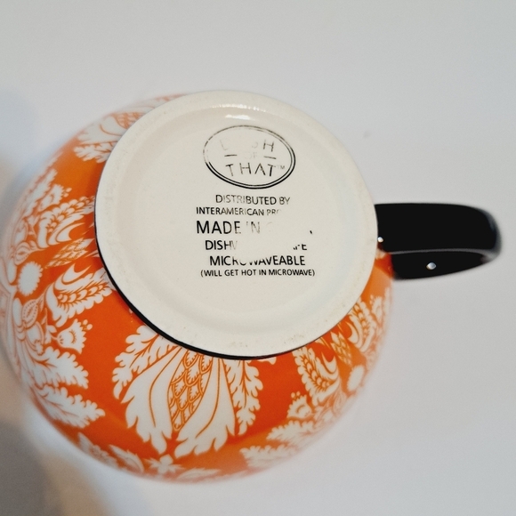 Dash OF That Orange Embossed Raised Intricate‎ Large Mug and Bowl Set - Picture 7 of 8